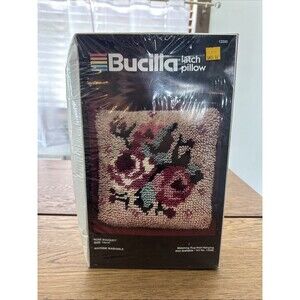 New Vintage Rare Bucilla Rose Bouquet needlepoint pillow kit 1994